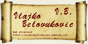 Vlajko Belovuković vizit kartica